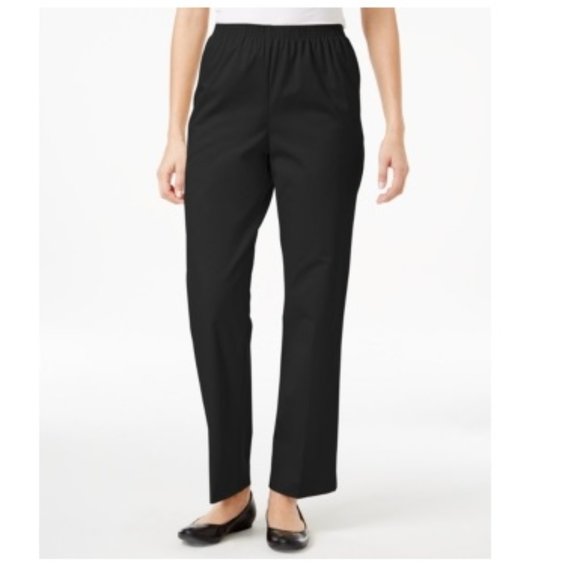 NWT Alfred Dunner Classics Twill Pull-on Pant Size 10 Propotioned Med $43 c0176 - Picture 1 of 1